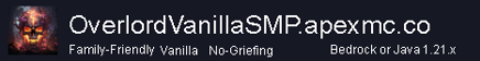 OverlordVanillaSMP.apexmc.co Server Banner