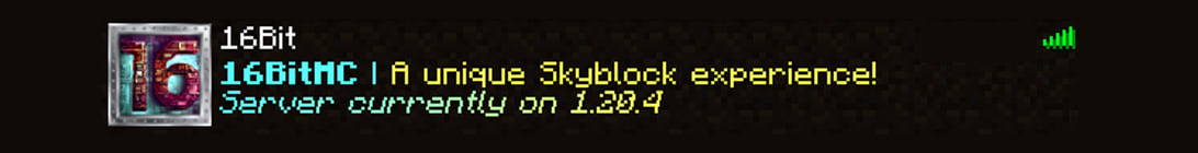 16Bit MC Server Banner